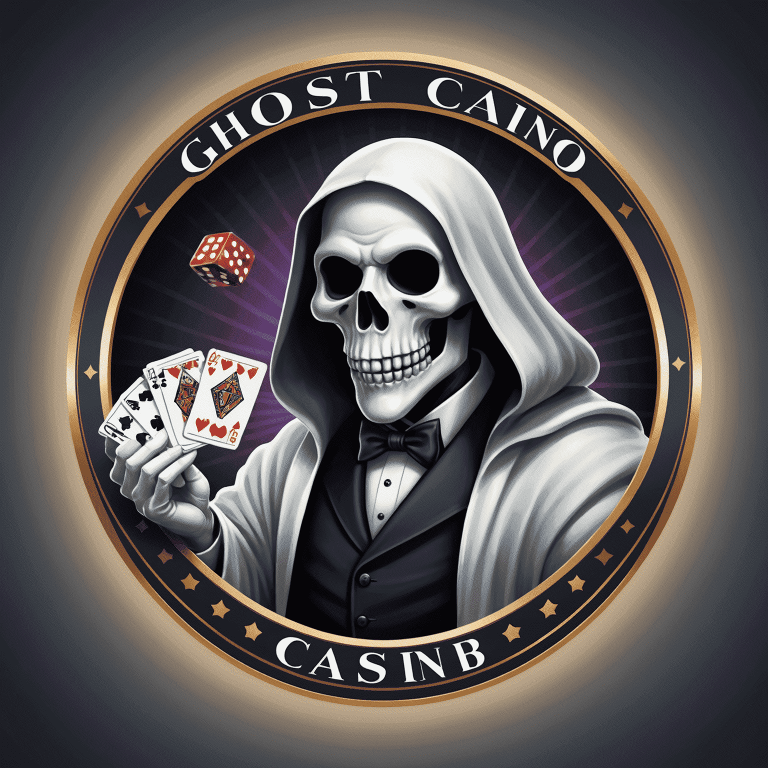 Logo de CasinoGhostClub représentant un fantôme joueur de casino