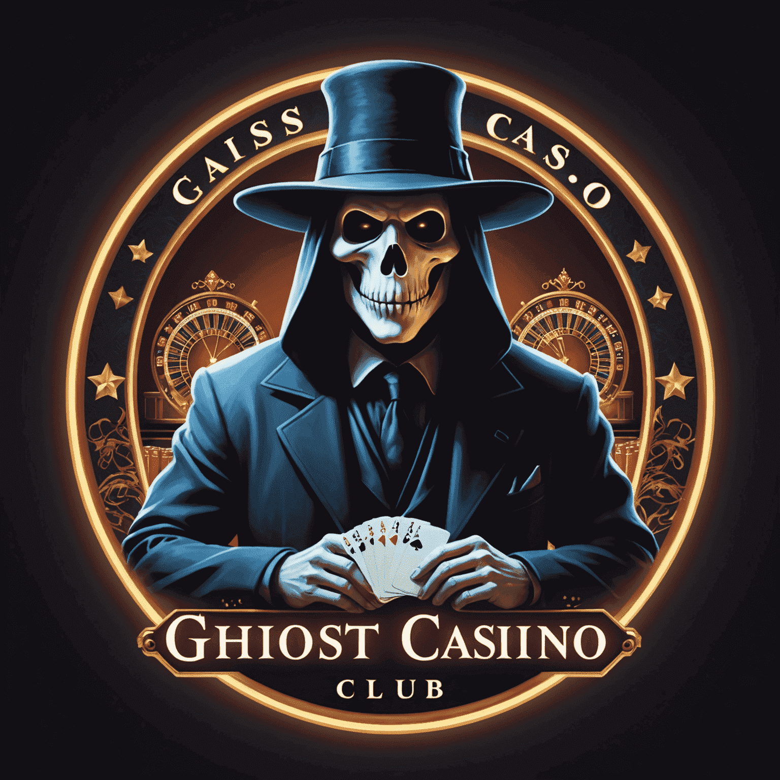 Logo de CasinoGhostClub représentant un fantôme joueur de casino