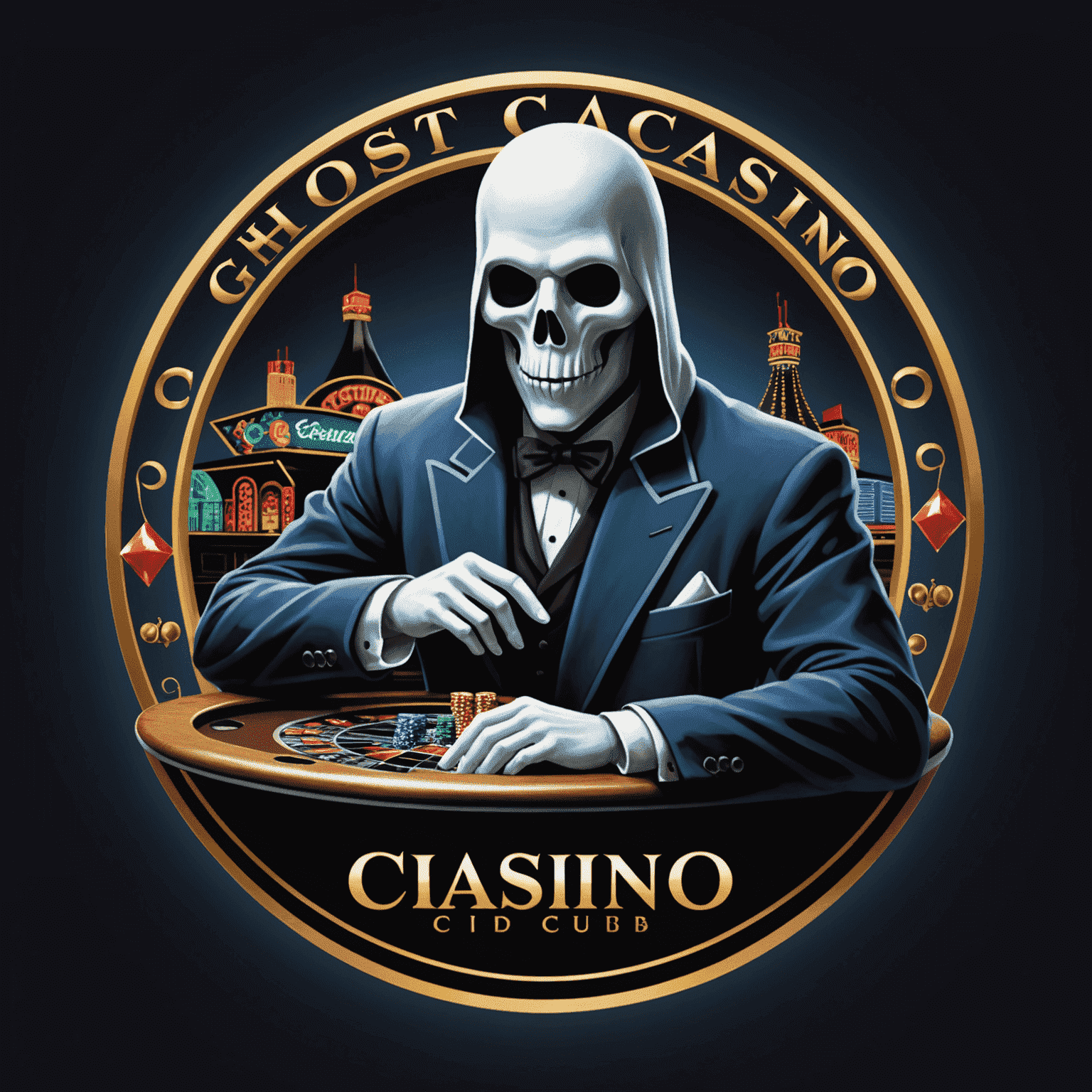 Logo de CasinoGhostClub représentant un fantôme joueur de casino