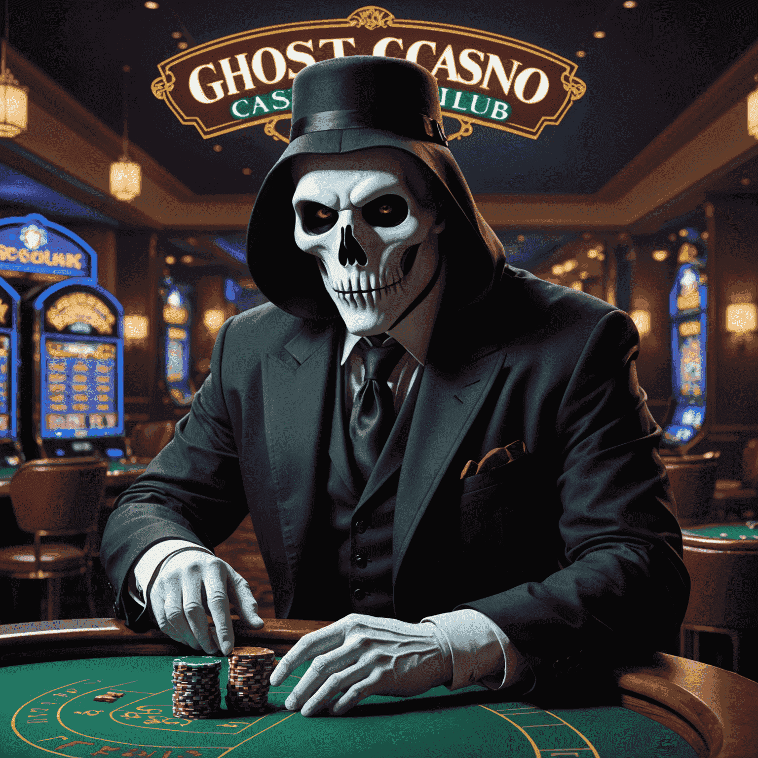 Logo de CasinoGhostClub représentant un fantôme joueur de casino